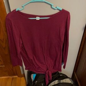 Women’s dark fuschia 3/4 sleeve top size medium